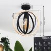 Kintore Ceiling Light Light wood, black, 1-light source