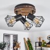 Bardhaman Ceiling Light brown, Wood like finish, black, 3-light sources