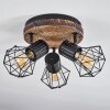 Bardhaman Ceiling Light brown, Wood like finish, black, 3-light sources