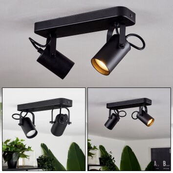 Kergus Ceiling Light black, 2-light sources