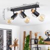 Brenier Ceiling Light Dark wood, black, 3-light sources