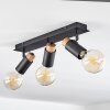 Brenier Ceiling Light Dark wood, black, 3-light sources