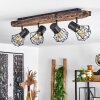 Bardhaman Ceiling Light brown, Wood like finish, black, 4-light sources