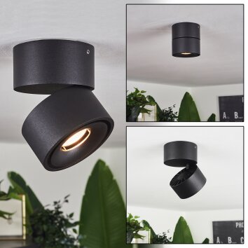 Laonsana Ceiling Light LED black, 1-light source