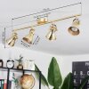 Salinas Ceiling Light LED brass, 4-light sources