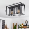 Bettaix Ceiling Light black, 2-light sources