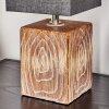Francillon Table lamp brown, chrome, Wood like finish, 1-light source