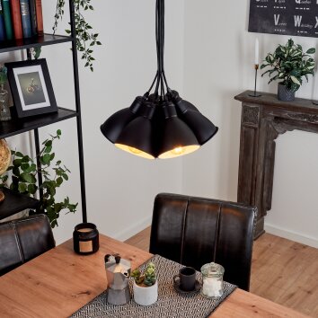 Timola Pendant Light black, 7-light sources