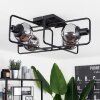 Agropoli Ceiling Light black, 4-light sources
