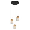 Globo FINCA Pendant Light Ecru, black, 3-light sources