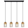 Globo FINCA Pendant Light Ecru, black, 3-light sources