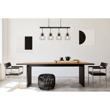 Globo MINA Pendant Light LED black, 4-light sources