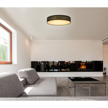 Globo CLARKE Ceiling Light LED matt nickel, 1-light source, Remote control