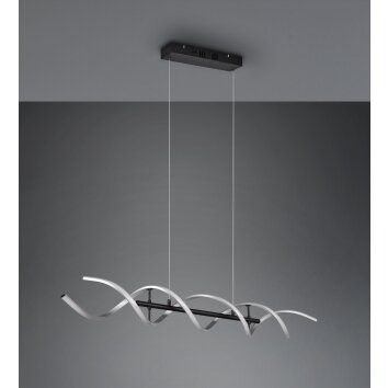 Trio Sequence Pendant Light LED aluminium, black, 1-light source
