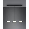 Trio Tray Pendant Light LED black, 3-light sources