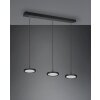 Trio Tray Pendant Light LED black, 3-light sources