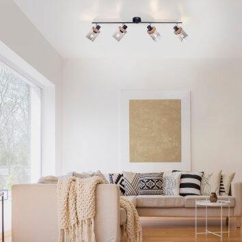 Leuchten-Direkt PASQUAL Ceiling Light black, 4-light sources