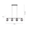 Leuchten-Direkt BIG WIDOW Pendant Light black, 4-light sources