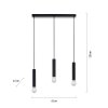 Leuchten-Direkt BRUNA Pendant Light black, 3-light sources