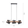 Leuchten-Direkt CUP Pendant Light black, 3-light sources