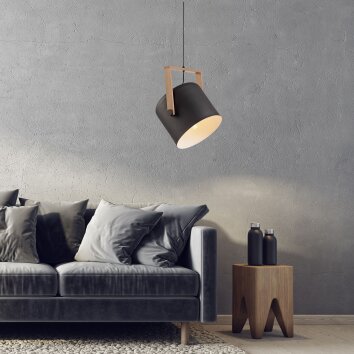 Leuchten-Direkt CUP Pendant Light black, 1-light source