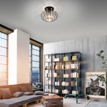 Leuchten-Direkt SCULA Ceiling Light black, 1-light source