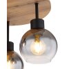 Globo MOITAS Ceiling Light Wood like finish, black, 3-light sources