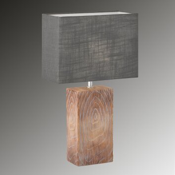 Fischer & Honsel Bronco Table lamp Wood like finish, 1-light source