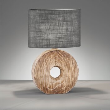 Fischer & Honsel Hanke Table lamp Wood like finish, 1-light source