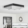 Mentque Ceiling Light LED black, 1-light source