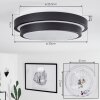 Subles Ceiling Light LED black, white, 1-light source, Motion sensor