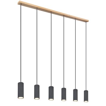 Globo ROBBY Pendant Light black, 6-light sources
