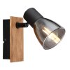 Globo CLAUDE Wall Light Dark wood, black, 1-light source