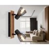 Globo CLAUDE Wall Light Dark wood, black, 2-light sources