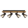 Globo CLAUDE Ceiling Light Dark wood, black, 4-light sources