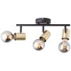 Brilliant Kerry Ceiling Light gold, black, 3-light sources