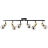Brilliant Kerry Ceiling Light gold, black, 6-light sources