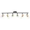 Brilliant Kerry Ceiling Light gold, black, 6-light sources