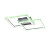 Leuchten-Direkt FELIX60 Ceiling Light LED brushed steel, 1-light source, Remote control, Colour changer