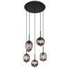 Globo BLACKY Pendant Light black, 5-light sources