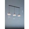 Fischer & Honsel Amos Pendant Light black, 3-light sources