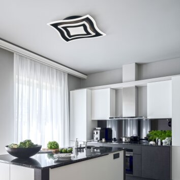 Fischer & Honsel Gorden Ceiling Light LED black, 1-light source, Remote control