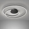 Fischer & Honsel Holy Ceiling Light LED black, 1-light source, Remote control