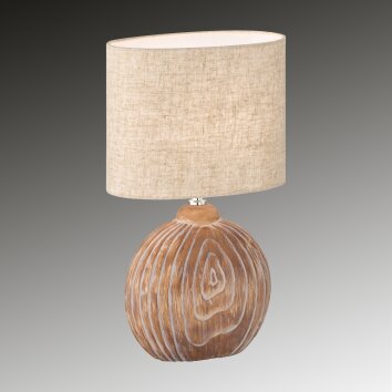 Fischer & Honsel Tobse Table lamp Wood like finish, 1-light source
