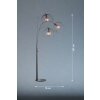 Fischer & Honsel Wire Floor Lamp black, 3-light sources