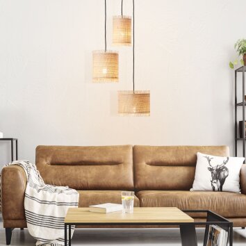 Brilliant Raffy Pendant Light black, 3-light sources