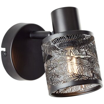 Brilliant Bano Wall Light black, 1-light source