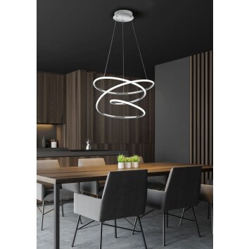 Reality Bologna Pendant Light LED chrome, 1-light source