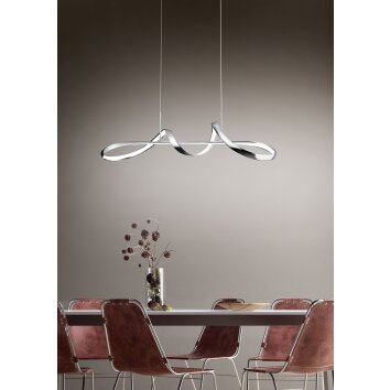 Reality Perugia Pendant Light LED chrome, 1-light source