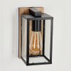 Fortunies Outdoor Wall Light brown, Wood like finish, black, 1-light source